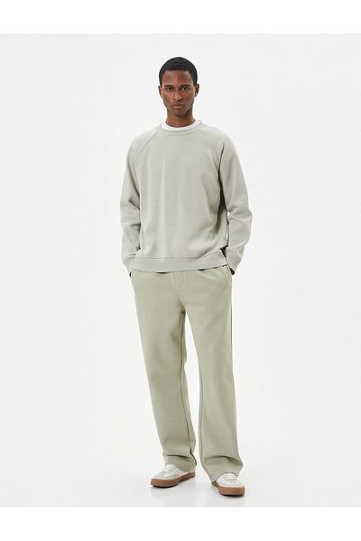 Koton Jogginghose, Hosenbein, Taille, elastische Tasche, detailliert bestickt