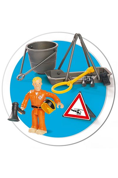 Simba Elicopter Simba Fireman Sam Wallaby cu figurina Tom