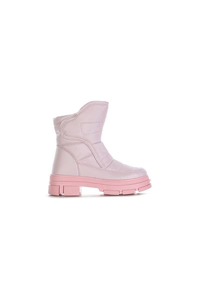 Evojean Ανθεκτικές στο κρύο Unisex Παιδικές μπότες χιονιού - Πούδρα με Velcro, φερμουάρ και γούνα εσωτερικά