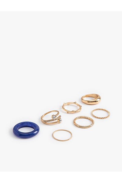 Koton Set of 7 Natural Textured Rings