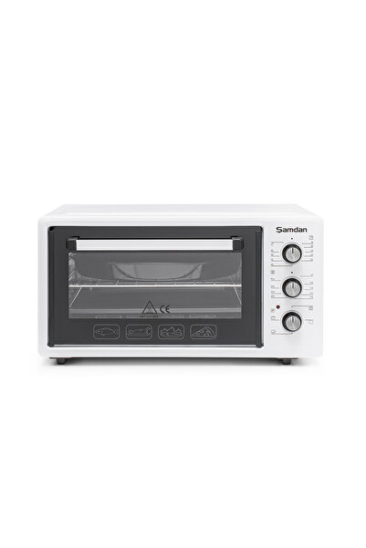Şamdan 48 Lt Zaman ve Isı Ayarlı Mini Fırın – 1300W Geniş Hacim Elektrikli Fırın