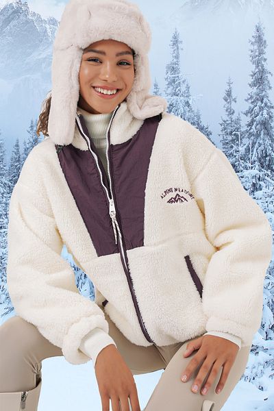 Bigdart 5194 Modell Lila Damen-Plüschmanteljacke