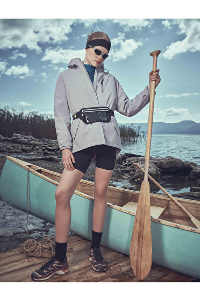 Koton Outdoor Mont Kapüşonlu Fermuarlı Cepli Beli Bağlamalı Stoperli