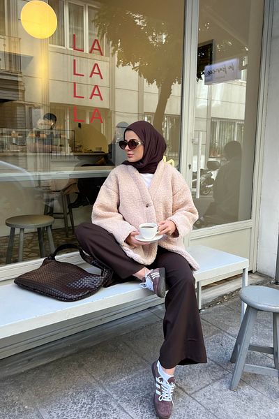 My Blog Πέτρινο Lilyum Straight Cut Wrap Jacket - 7398