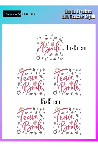 podyum baskı Ütü Ile Yapışan Tekstil Dtf Baskı Tişört Baskısı Bride Gelin par...