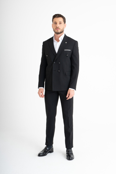 Suitmen Süper Slim Fit Takım Elbise - Siyah