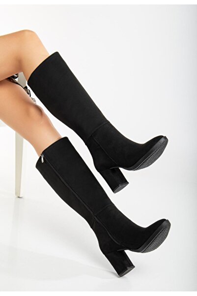 TUAL AYK KADIN FERMUARLI SÜET ÇİZME