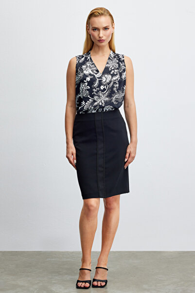 Naramaxx Önü Şerit Detaylı Klasik Etek