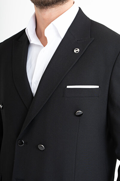 Suitmen Süper Slim Fit Takım Elbise - Siyah