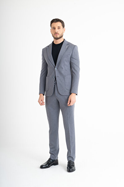 Suitmen Süper Slim Fit Takım Elbise - Gri