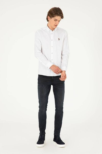 U.S. Polo Assn. Βάση. Polo Assn. Μακρυμάνικο πουκάμισο 100% βαμβακερό βασικό 1962279