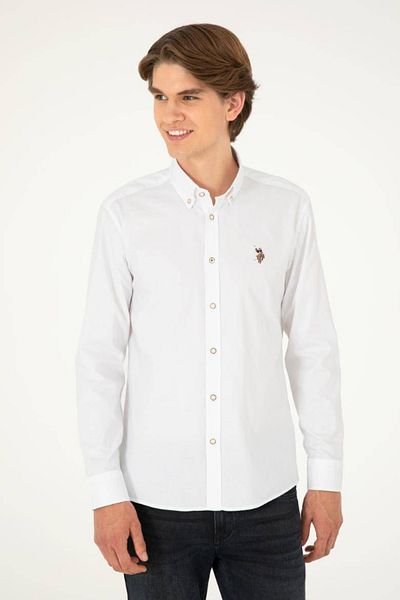 U.S. Polo Assn. Βάση. Polo Assn. Μακρυμάνικο πουκάμισο 100% βαμβακερό βασικό 1962279