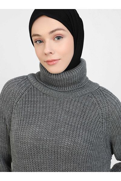 Por La Cara Thessaloniki Knitted Fishing Dress - Anthracite - Por La Cara