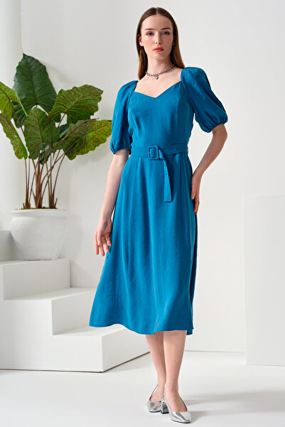 Naramaxx Kemerli Midi Boy Elbise