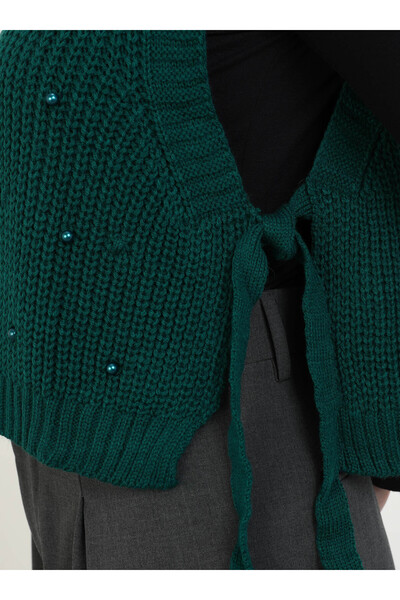 Por La Cara Zumrut Green Knitwear Sweater - Por La Cara Model
