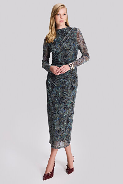 Naramaxx Büzgü Detaylı Transparan Elbise