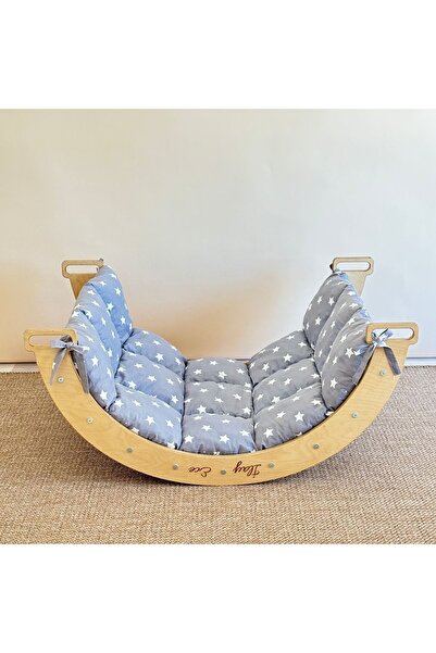 Wudiko Montessori Cushion - Star Patterned Pillow and Rocker, Pieces Set