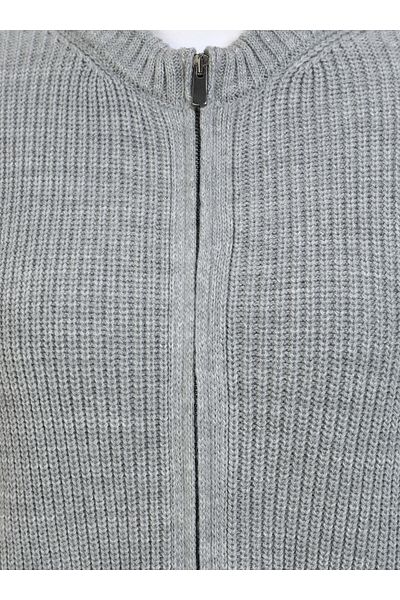 Benin Tricotaj cu fermoar Cardigan Bomber - Benin