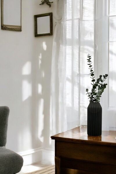 tambana Vază decorativă neagră, obiect decorativ pentru casă, vază decorativă...
