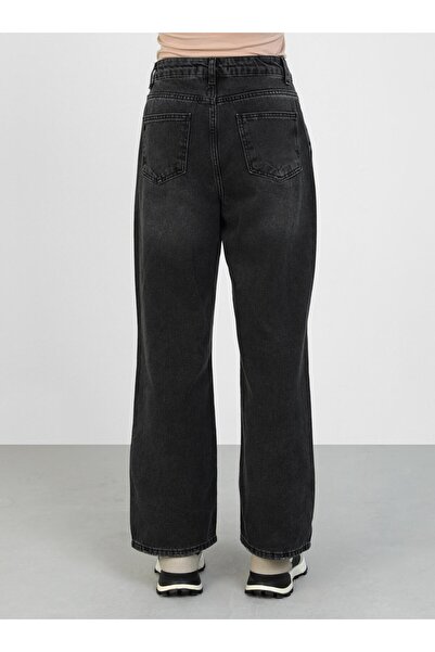 Benin Yıkamalı Denim Straight Pantolon - Siyah - Benin