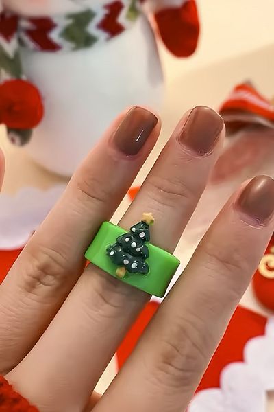 EFBUTİK Green Pine Tree Ring