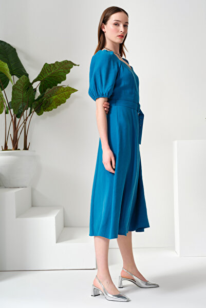 Naramaxx Kemerli Midi Boy Elbise