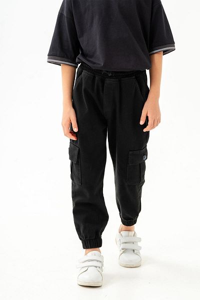 Gold Class Kidswear Elastic Waist and Leg Cargo Pocket Jogger Boy's Trousers