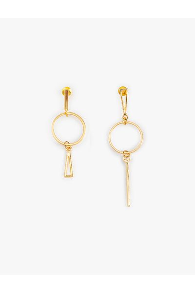 Koton Asymmetrical Earrings with Geometric Detail