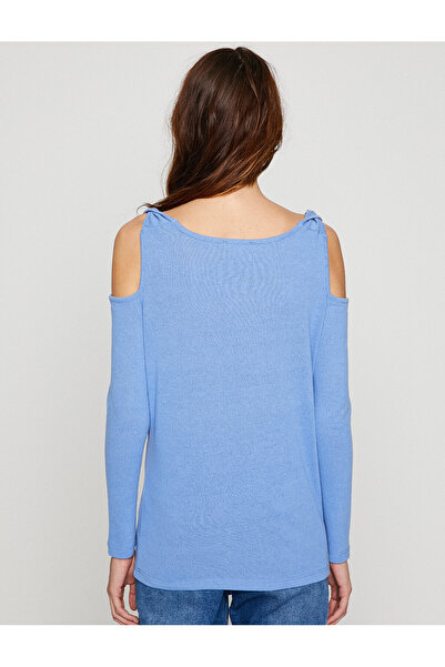 Koton Women's Blue Sweater 8YAK94856QK