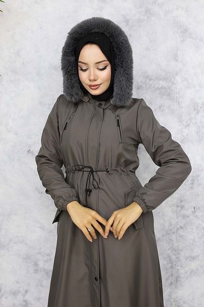 benguen Anthrax 1050 Long Bondit Coat - Με βελούδινο εσωτερικό και γούνινο γιακά