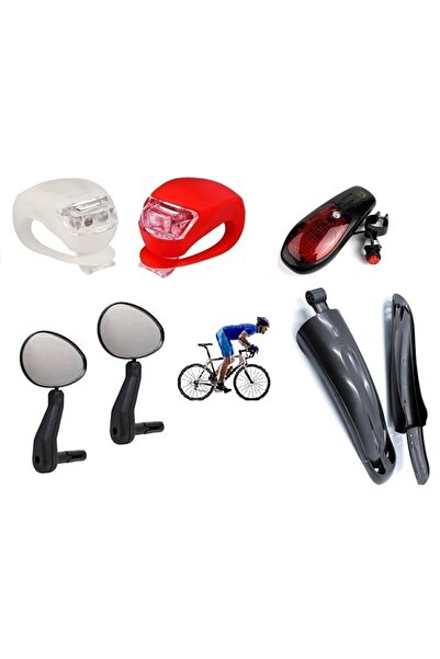 Rectus Bisiklet Aksesuar Seti Kombin 4'lü Açık Gri