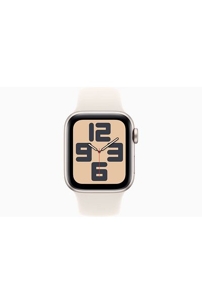 Apple Watch SE GPS + Cellular 44mm Starlight Aluminium Case with Starlight Sport Band - S/M