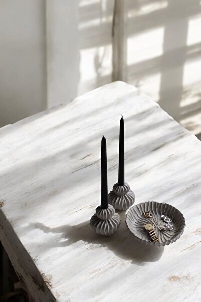 Gray Decorative Vase Set Object Home Decoration Table Top Decor Vase Set Model 1014
