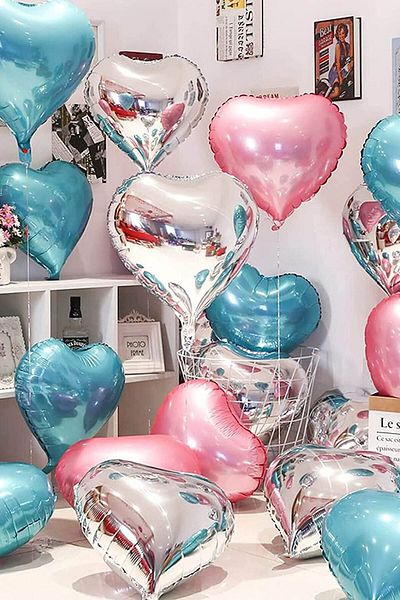 Zanzibar 5 Pieces Pink Heart Foil Balloon 45 Cm