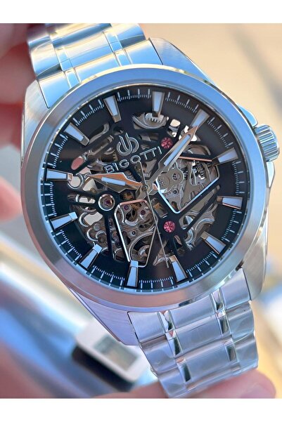 Bigotti Automatic and Wind up Case and Cord Steel 5 Atm Waterproof Men's Wristwatch Ebg.10642.X3