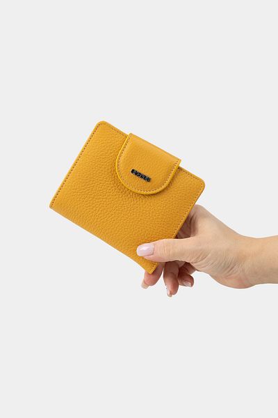 Grande 2818 Model - Genuine Leather Yellow Women's Wallet Flother
