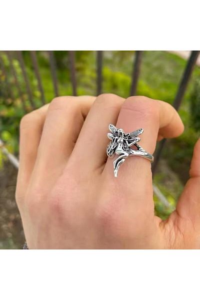 Vintageamer Vintage Angel Silver Ring