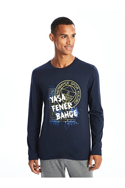 LC Waikiki  Açık Lacivert Standart Kalıp Fenerbahçe Baskılı Erkek Pijama Takımı