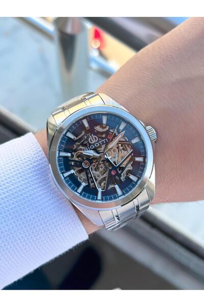 Bigotti Men's Watch Ebg.10642.X2 - Automatic and Wind-Up, Steel 5 Atm Waterproof, Case and Cord