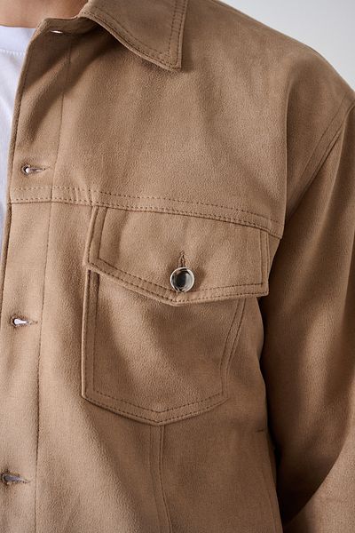 İLKCET MODA Ανδρικό μπουφάν Double Pocket Premium Suede