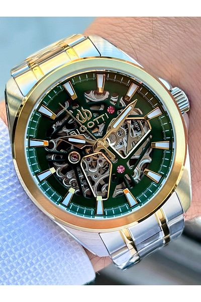 Bigotti Automatic and Wind up Case and Cord Steel 5 Atm Waterproof Men's Wristwatch Ebg.10642.X4