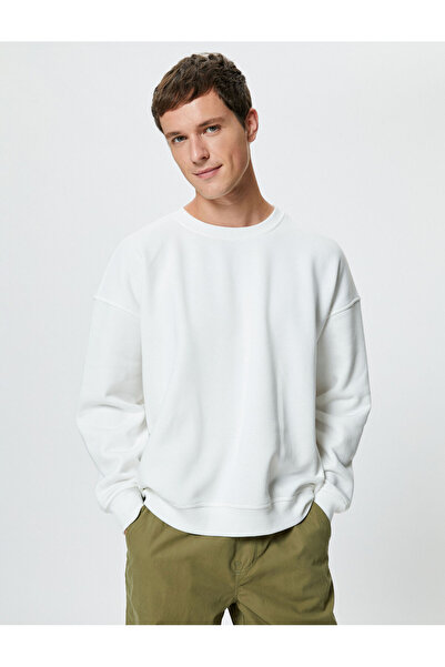 Koton Basic φούτερ Relaxed Fit Crew Neck Μακρύ μανίκι