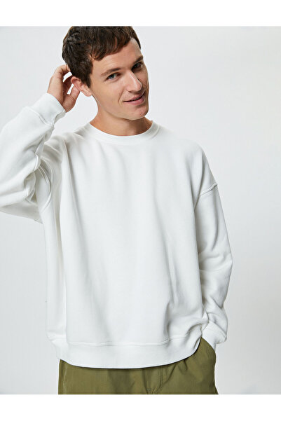 Koton Basic φούτερ Relaxed Fit Crew Neck Μακρύ μανίκι