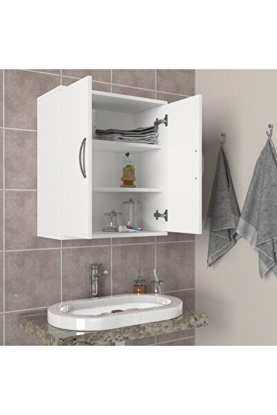 dorpek Ravi İki Kapaklı Banyo Dolabı Beyaz