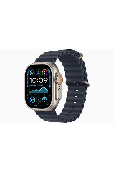 Apple Watch Ultra 2 GPS + Cellular 49mm Natural Titanium Case with Navy Ocean Band