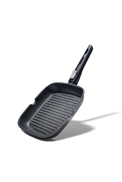 Fissman Grill Pan With Detachable Handle  Rebusto Series Platinum Coated Non ...