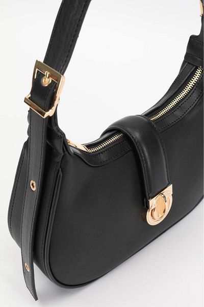 Levidor Black Belt Strap Shoulder Bag 930212