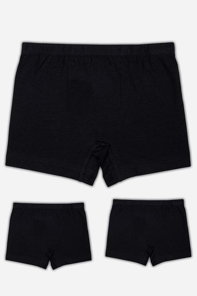 BAYKAR Boy's Cotton Terry Waist Flat Classic Boxer 3 Πακέτο Μαύρο