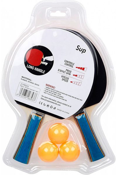 SUP Table Tennis Racket Set 2 Pcs Long Handle Racket With 3 Balls