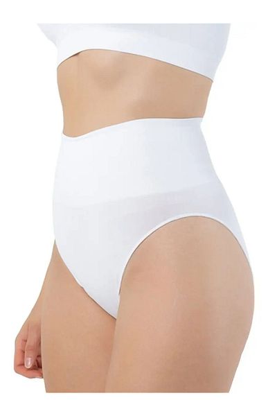 MİSTİRİK Mabet Model High Waist - Recovery and Slimming Seamless Knitted Panties Corset White Color